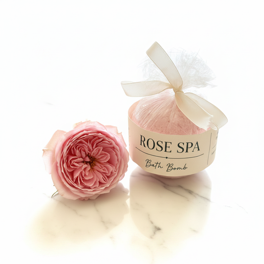 Rose Spa Bath Bomb - fundal alb